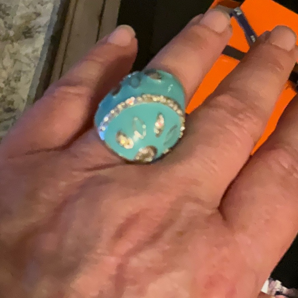 Italy Enamel silver ring